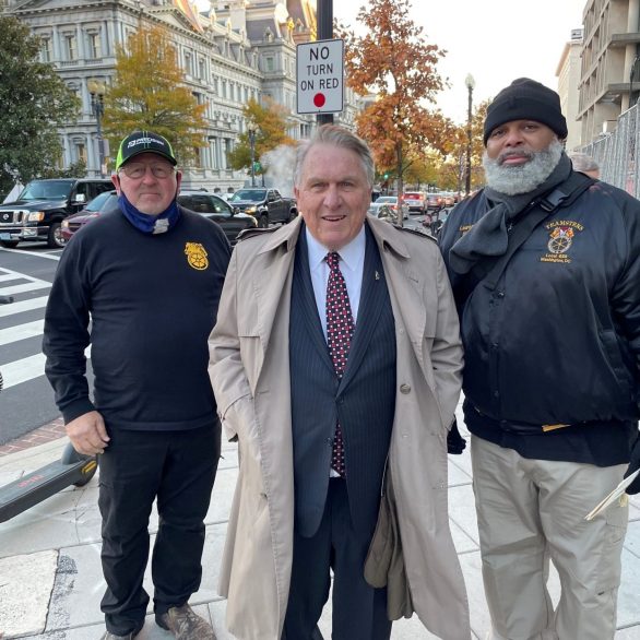 Teamsters, Jim Hoffa Attend Infrastructure Bill Signing
